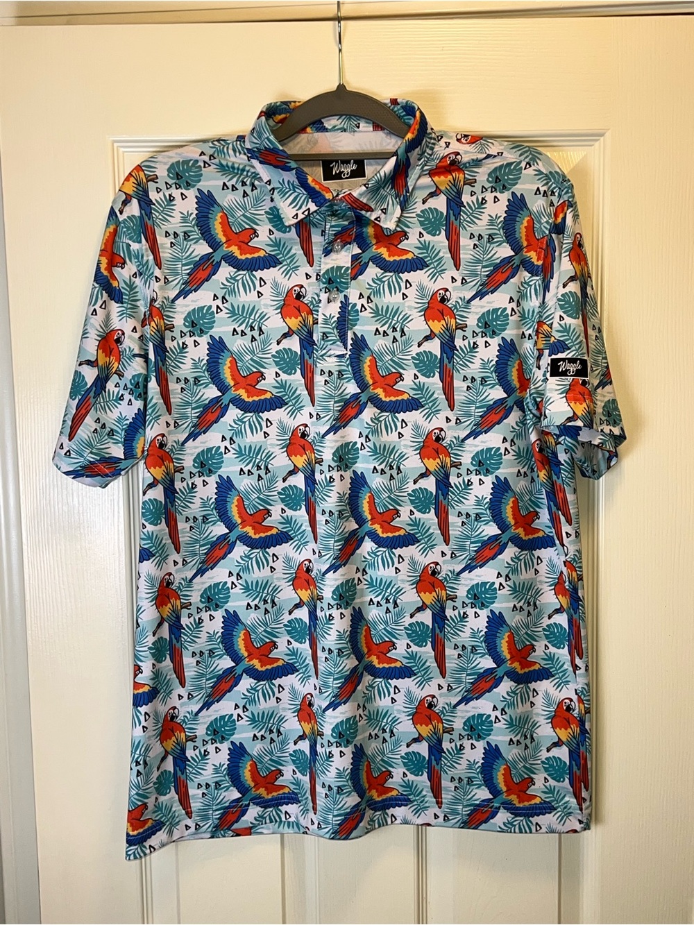 WAGGLE Parrot Bay Colorful Polo Shirt